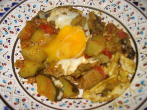 légumes au épices de Tataouine ... et à l'oeuf légumes au épices de Tataouine ... et à l'oeuf