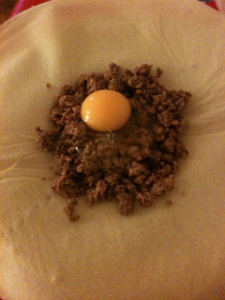 brick oeuf steak haché