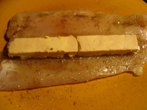 Roulé de volaille au foie gras