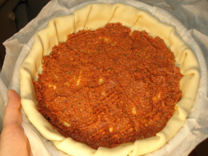 Quiche au caviar de tomates et parmesan Quiche au caviar de tomates et parmesan