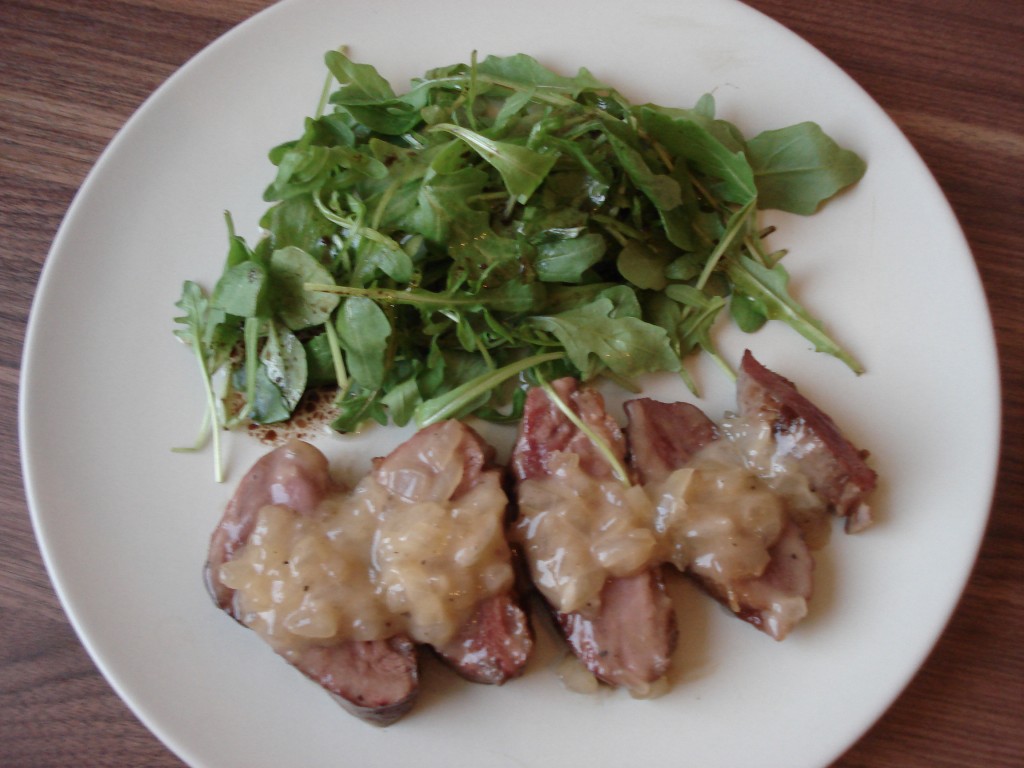 magret de canard au miel et au vin blanc