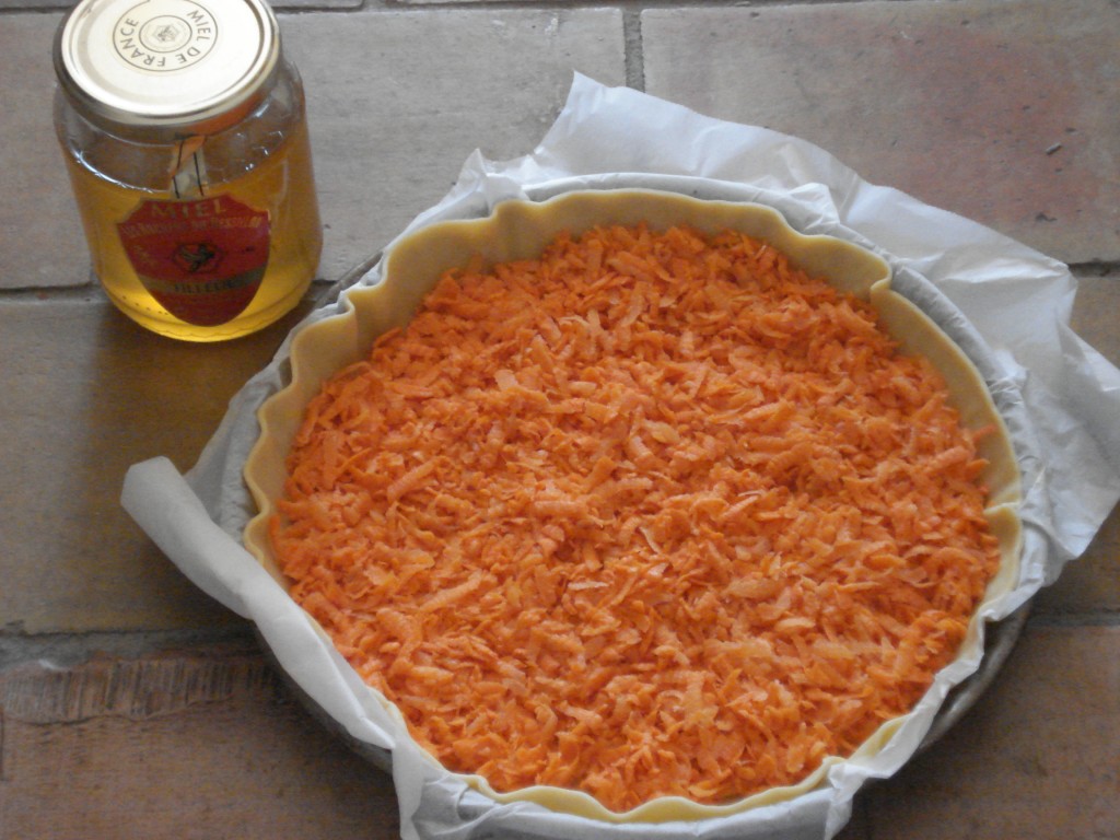 Tarte à la carotte et au miel de Tilleul