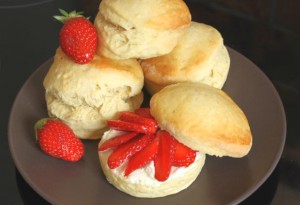 Scones aux fraises